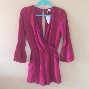 NWT H&M merlot romper